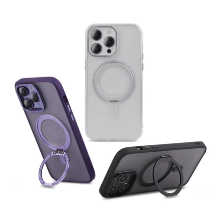Luxury Acrylic Phone Case with Stand Holder Strong Magnetic Phone Case