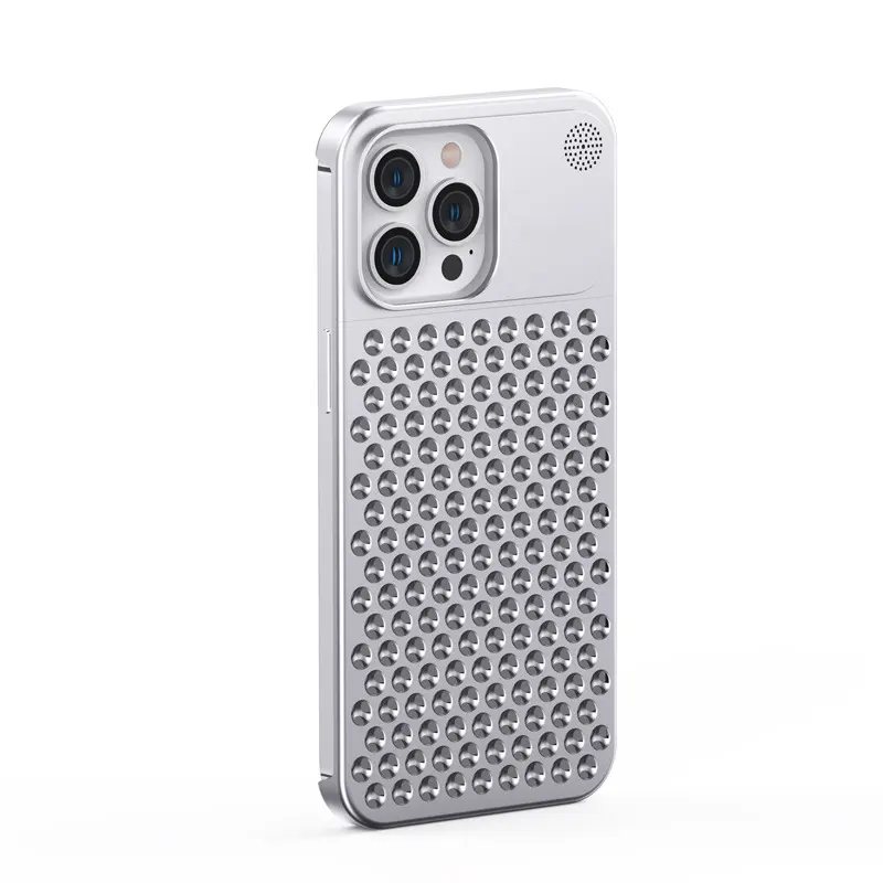 New Aromatherapy Metal Frameless Heat Dissipation Breathable Protective Phone Case - Image 2
