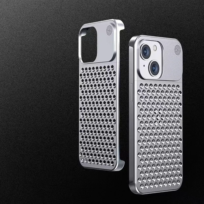 New Aromatherapy Metal Frameless Heat Dissipation Breathable Protective Phone Case - Image 3